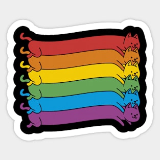 Rainbow Cats Pride Flag by Tobe Fonseca Sticker